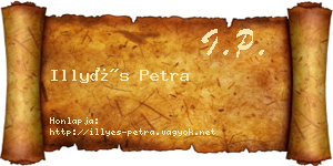Illyés Petra névjegykártya